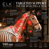 Enveloppe de thérapie par lumière rouge pour la tête et l'encolure du cheval — Couverture élargie